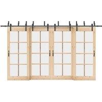 Berkfield Home Sliding Door Hardware Kit 400 cm Steel Black