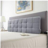 Living and Home Soft Headboard pillow Cushion with Removable Cover in Light Grey