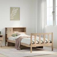Berkfield Home Bookcase Bed without Mattress 90x190 cm Single Solid Wood Pine in Brown