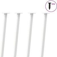 Berkfield Home Coffee Table Legs 4 pcs White 72 cm Steel