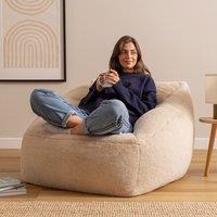 icon Natalia Rabbit Faux Fur Armchair Bean Bag in Natural | Size: Medium