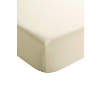 CHRISTY 400TC Luxury Cotton Sateen Plain Dye Bedding Fitted Sheets in Gold | Size: Super King Fitted