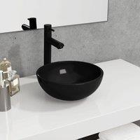 Berkfield Home Basin Tempered Glass 30x12 cm Black