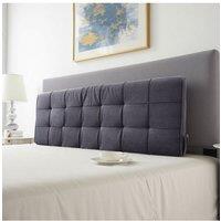 Living and Home Soft Headboard pillow Cushion with Removable Cover in Dark Grey