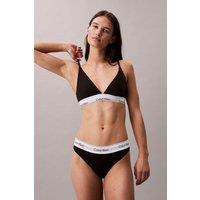 Calvin Klein Women's Icon Cotton Modal Thong Black | Size: Large