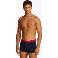 Tommy Hilfiger Men's Signature 3 Pack Logo Waistband Trunks - Red White Navy | Size: Medium