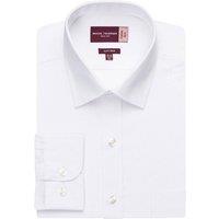 Brook Taverner Men's Rapino Poplin Long-Sleeved Formal Shirt in White | Size: 16 inches