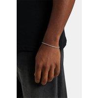 Cernucci Men's 3mm Rope Bracelet in Metallic Silver | Size: 8 inches