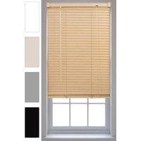 Furnished Venetian Window Blinds Trimmable 25mm PVC Slats in Natural | Size: 55 cm width x 150 cm drop