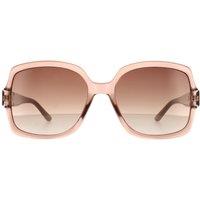 Jimmy Choo Women's Square Crystal Nude Brown Gradient Sunglasses in Beige