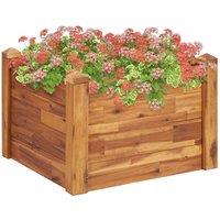 Berkfield Home Garden Raised Bed 60x60x44 cm Solid Acacia Wood in Brown | Size: 60 x 60 x 44 cm