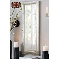 Yearn Mirrors Champagne framed bevelled mirror 136x45.5cm in Silver | Size: 136x45.5 cm