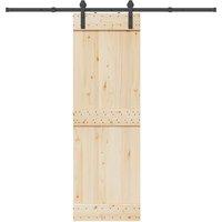 Berkfield Home Sliding Door Hardware Kit 213 cm Steel Black