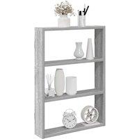 Berkfield Home Wall Shelf Grey Sonoma 43x9x60 cm Engineered Wood | Size: 43 x 9 x 60 cm
