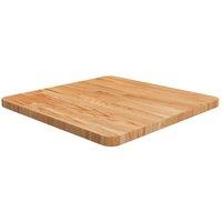 Berkfield Home Square Table Top Light Brown 50x50x2.5cm Treated Solid Wood Oak | Size: 50x50x2.5 cm