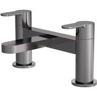 Balterley Round Deck Mounted Bath Filler Tap - Brushed Pewter in Silver