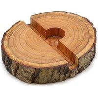 KDMD Small Log Phone Holder (full slice) - Natural in Brown