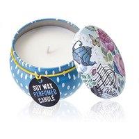 KDMD Art Tin Candle - Assorted Design - Parisian Weekend - Peonies in Blue