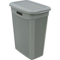JVL Loop 43L Slim Laundry Basket in Grey | Size: 1 Pack