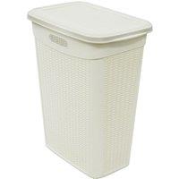 JVL Loop 43L Slim Laundry Basket in Ivory | Size: 1 Pack