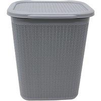 JVL Loop 50L Laundry Basket - Grey in Black | Size: 1 Pack