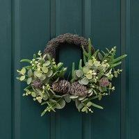 Scottish Everlastings Ltd 40cm Green Foliage Half Wreath