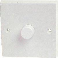 Dencon 400W 1 Way Rotary Dimmer Switch in White