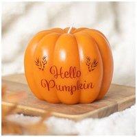 KDMD Hello Pumpkin Shaped Candle in Orange