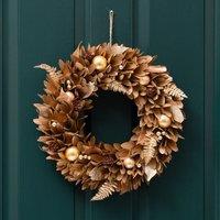 Scottish Everlastings Ltd 38cm Gold & Brown Wood Shave Wreath