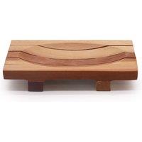 KDMD Classic Mahogany Soap Dish - Grid Drainer in Brown
