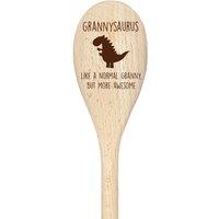 60 SECOND MAKEOVER Granny Dinosaur Spoon Funny Wooden Spoon in Beige