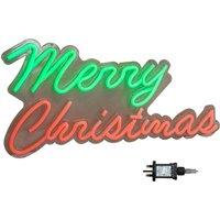 Samuel Alexander 50cm Light up Merry Christmas Neon Flex Sign in Green & Red