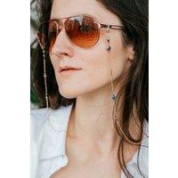 The Colourful Aura 62 Cm Evil Eye Cross Greek Protection Summer Turkish Reading Eyeglass Lanyard in Gold