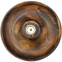 KDMD Incense Stick & Cone Burner Disc - Plain in Brown