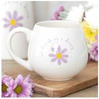 KDMD Fresh as a Daisy Rounded Mug in White