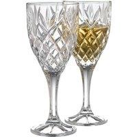 Galway Crystal "Renmore" Goblet Set of 2 in Clear