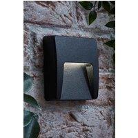 ValueLights Sam Matte Black Square IP65 LED Outdoor Wall Light