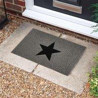 Nicoman Star Doormat PVC Spaghetti Mat - 75x44cm in Grey | Size: 45 cm x 75 cm