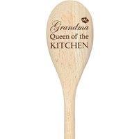 60 SECOND MAKEOVER Grandma Queen Of The Kitchen Spoon Funny Wooden Spoon in Beige