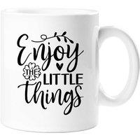 60 SECOND MAKEOVER Enjoy The Little Things Mug in White