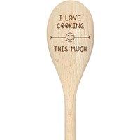 60 SECOND MAKEOVER I Love Cooking This Much Spoon Funny Wooden Spoon in Beige