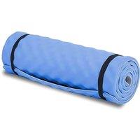 MANTRARAJ Foam Yoga Roll Mat EVA Fabric Waterproof Durable Roll Up Camping Exercise Mattress Blue | Size: Single