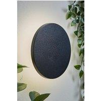 ValueLights Chad Backlit Matte Black Circle IP65 LED Outdoor Wall Light