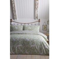 Dreams & Drapes 'Spring Rabbits' Reversible Duvet Cover Set in Green | Size: Single