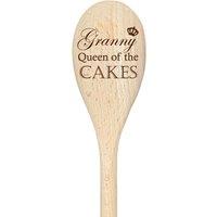 60 SECOND MAKEOVER Granny Queen Of The Cakes Spoon Funny Wooden Spoon in Beige