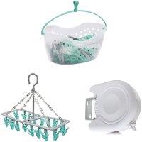 JVL Outdoor Laundry Bundle Including Pegs in White | Size: 1 Pack
