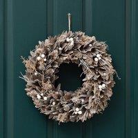 Scottish Everlastings Ltd 38cm Silver Grey Wood Shave Wreath
