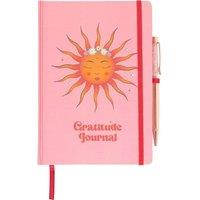 KDMD The Sun Gratitude Journal with Rose Quartz Pen in Pink