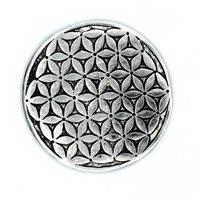 KDMD Polished Aluminium Flower of Life Incense Holder 11cm in Silver