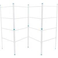 JVL 4 Fold Clothes Airer - 8M in White | Size: 1 Pack